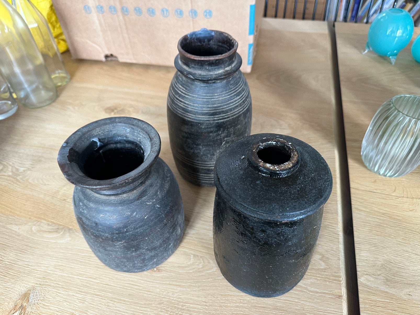 Houten afrikaanse kandelaars, Antiek en Kunst, Ophalen of Verzenden