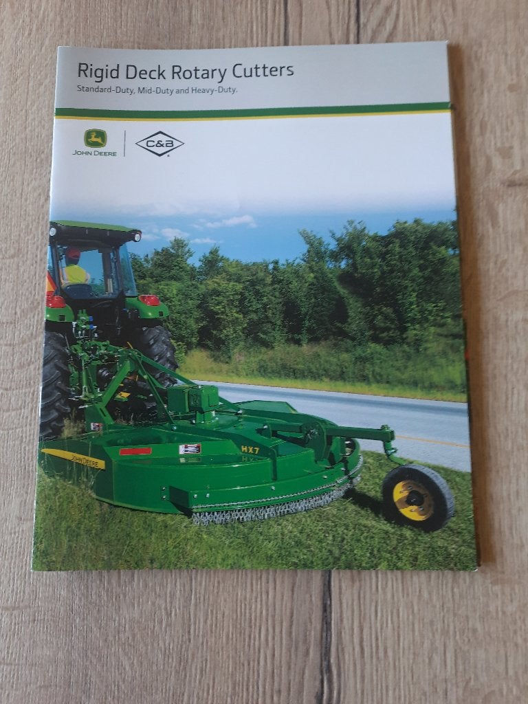FOLDER JOHN DEERE RIGID DECK ROTARY CUTTERS USA, Verzenden, Nieuw