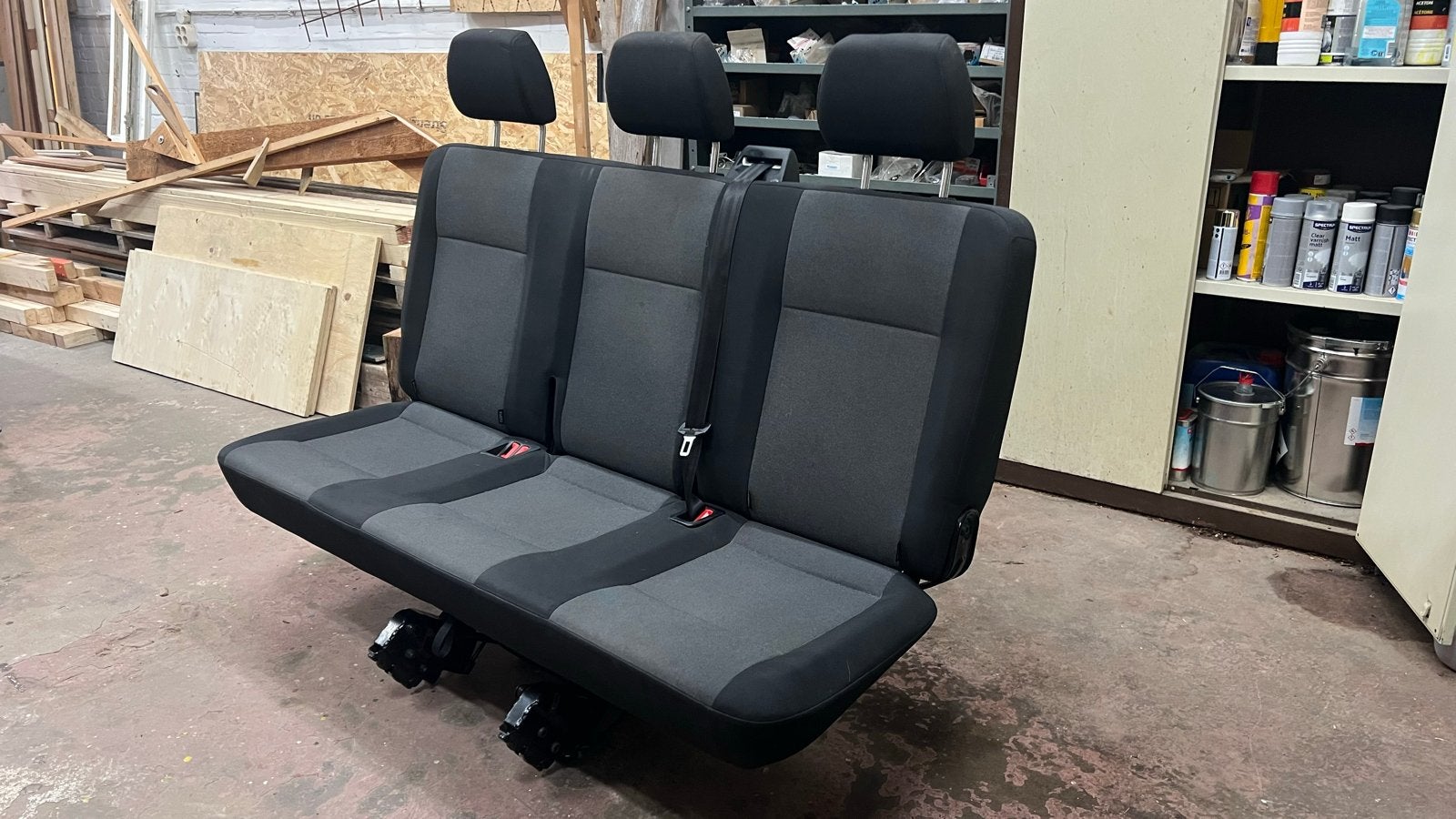 VW Transporter T6 3-zits bank 3e zitrij, Auto-onderdelen, Ophalen, Gebruikt, Volkswagen
