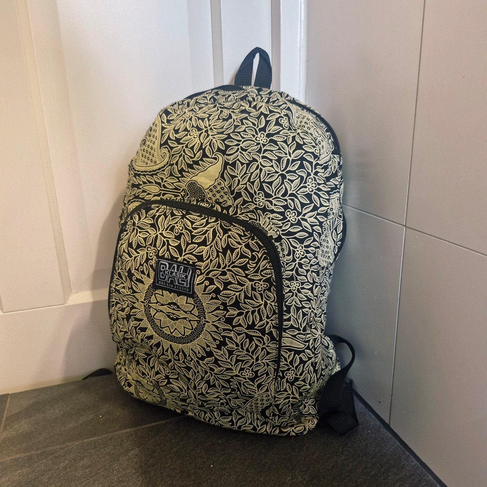 Bali Klasik Batik Rugzak - school tas Bladmotief - festival, Ophalen of Verzenden