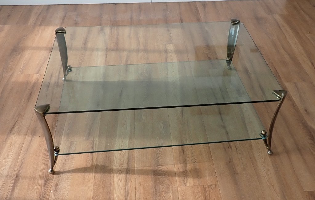 Glazen salontafel - Z.s.m. ophalen voor slechts 35,- euro!!!, Huis en Inrichting, Ophalen, Gebruikt, 100 tot 150 cm, Vintage
