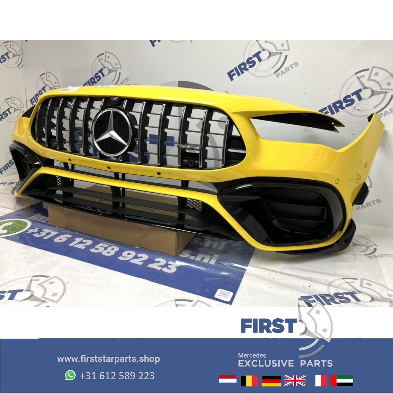 W118 C118 CLA45 AMG BUMPER COMPLEET + GT GRIL ORIGINEEL Merc, Gebruikt, -, Voor, Ophalen of Verzenden
