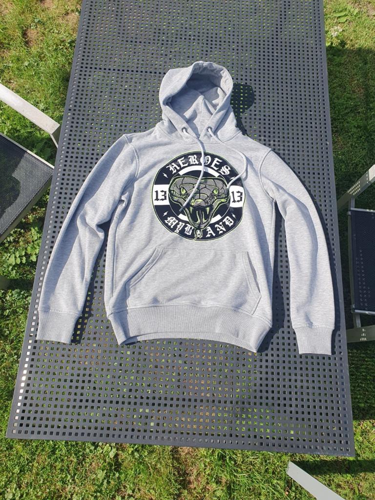 My Brand Hoodie Grijs met Slangenprint - Maat L, Kleding | Heren, Truien en Vesten, Maat 52/54 (L), Ophalen of Verzenden, Zo goed als nieuw