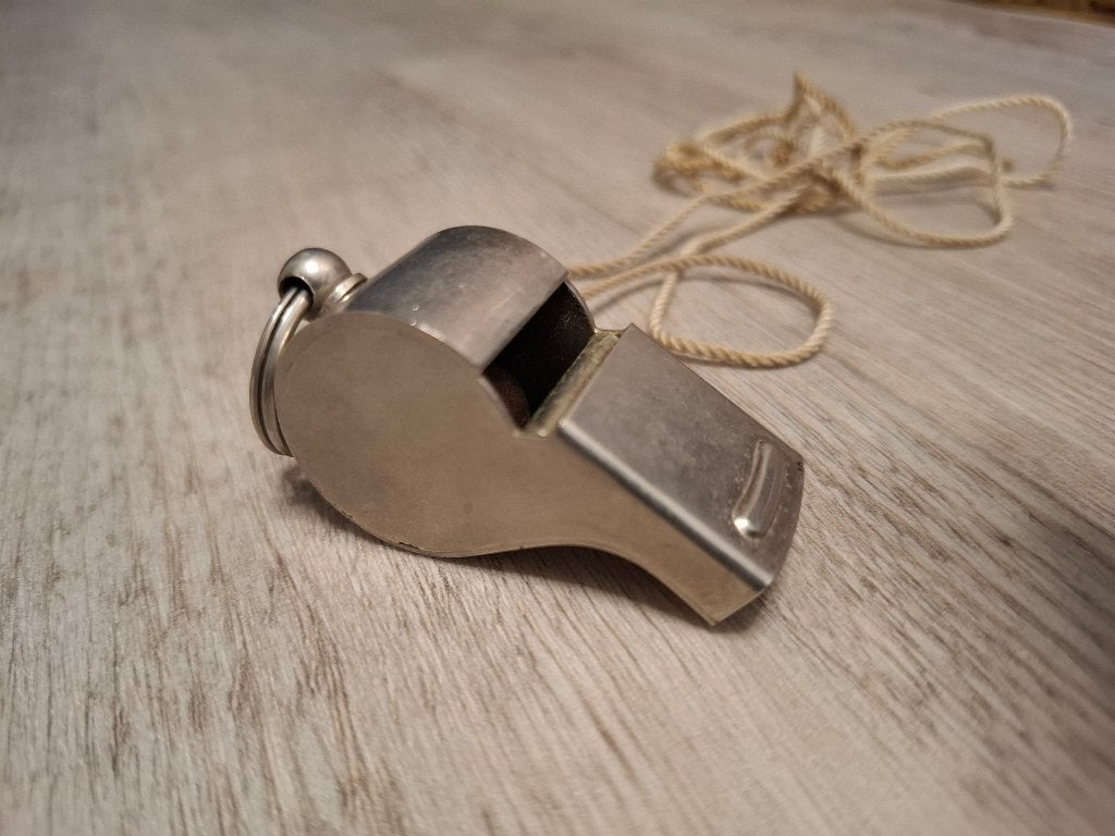 Vintage Metalen fluitje, Antiek en Kunst, Ophalen of Verzenden