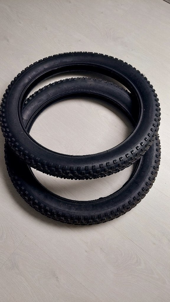 Nieuwe 20x3 inch nieuwe set noppenbanden voor e-bike/fatbike, Overige merken, Fatbike, Band, Nieuw