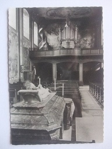 Q33 Houthem Sint Gerlach - interieur Parochiekerk - 1963, Verzamelen, Ansichtkaarten | Nederland, Verzenden, 1960 tot 1980, Gelopen