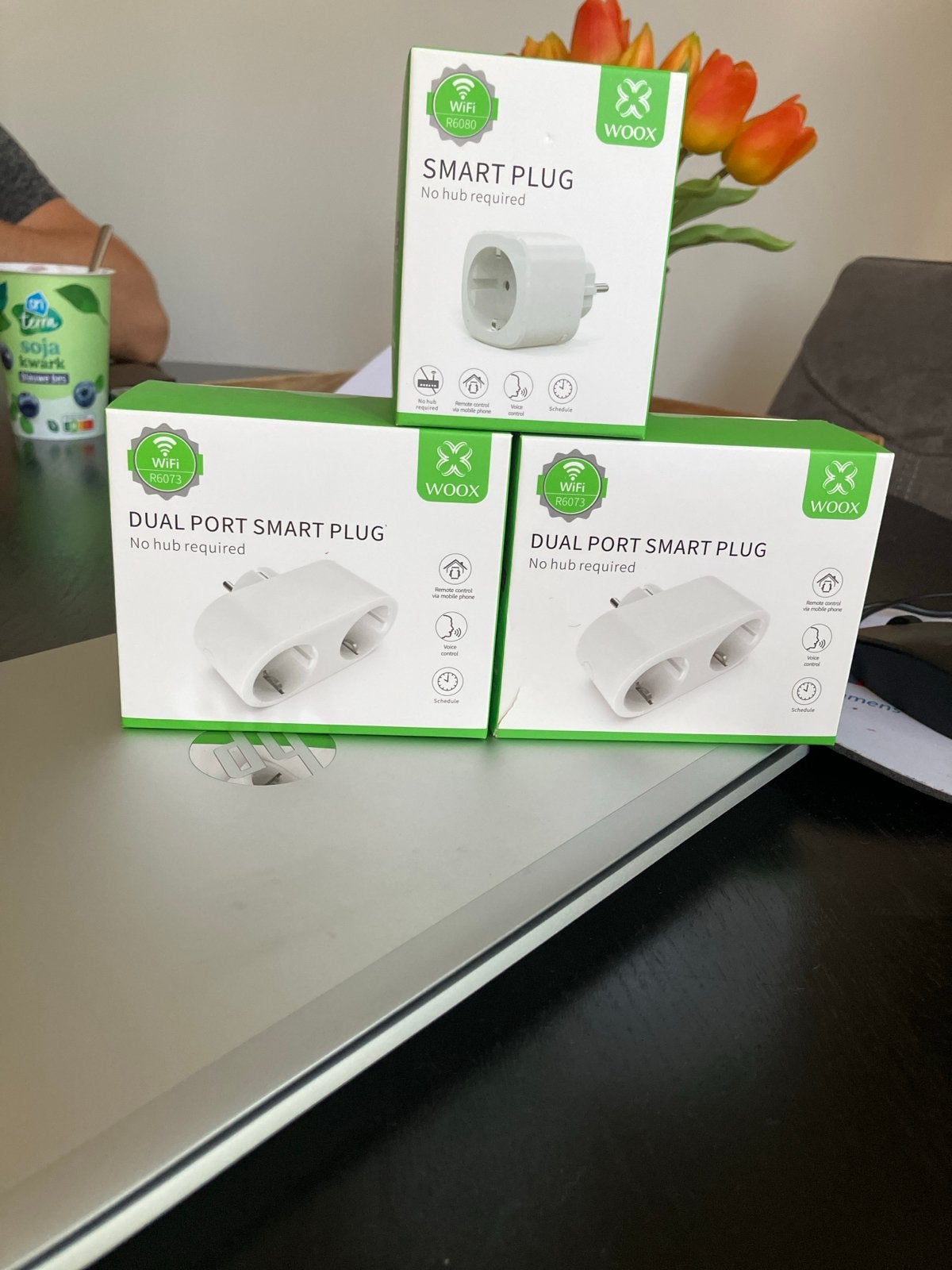 Woox Smart Plugs (1x enkel, 2x dubbel) - Nieuw in doos, Ophalen, Nieuw, Overige merken, Stekkerdoos