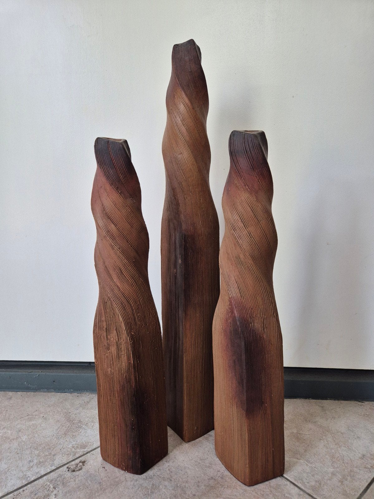 Set van 3 keramische vazen - Uniek design, Ophalen