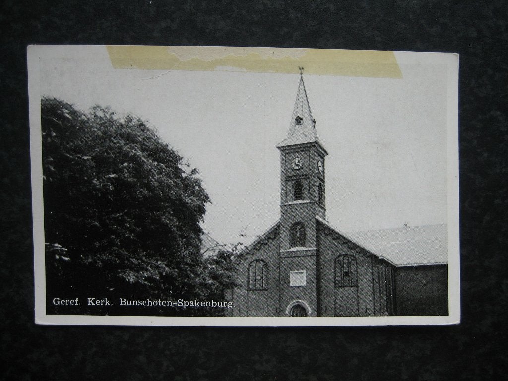 BUNSCHOTEN - SPAKENBURG  Geref. kerk, Ophalen of Verzenden, 1940 tot 1960, Utrecht