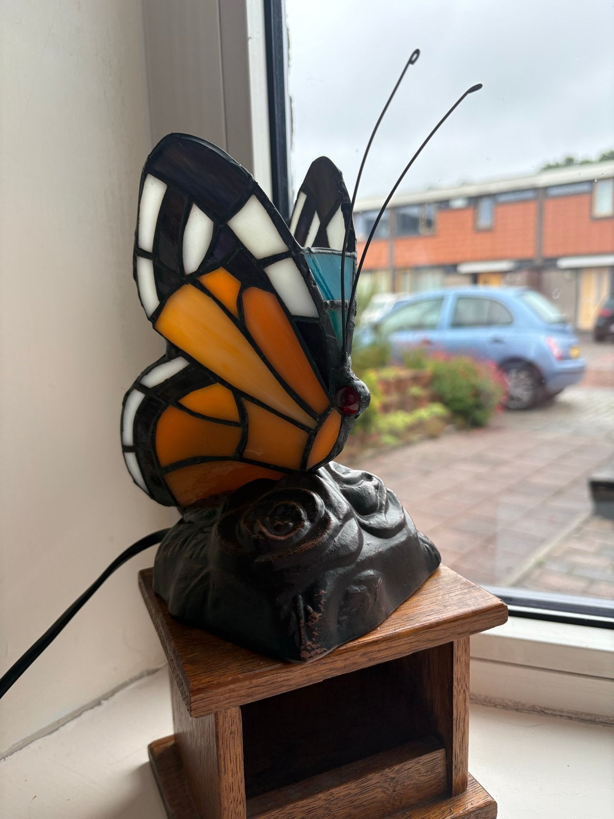 Tiffanylamp Vlinder met schakelaar, Met schakelaar, Overige merken, Gebruikt, Meerkleurig