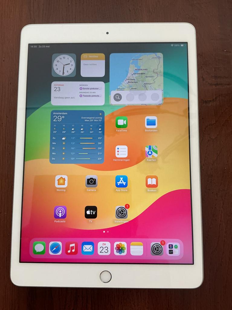 iPad 7e generatie 32GB Wifi - krasvrij, 32 GB, Apple iPad, Zo goed als nieuw, Wi-Fi