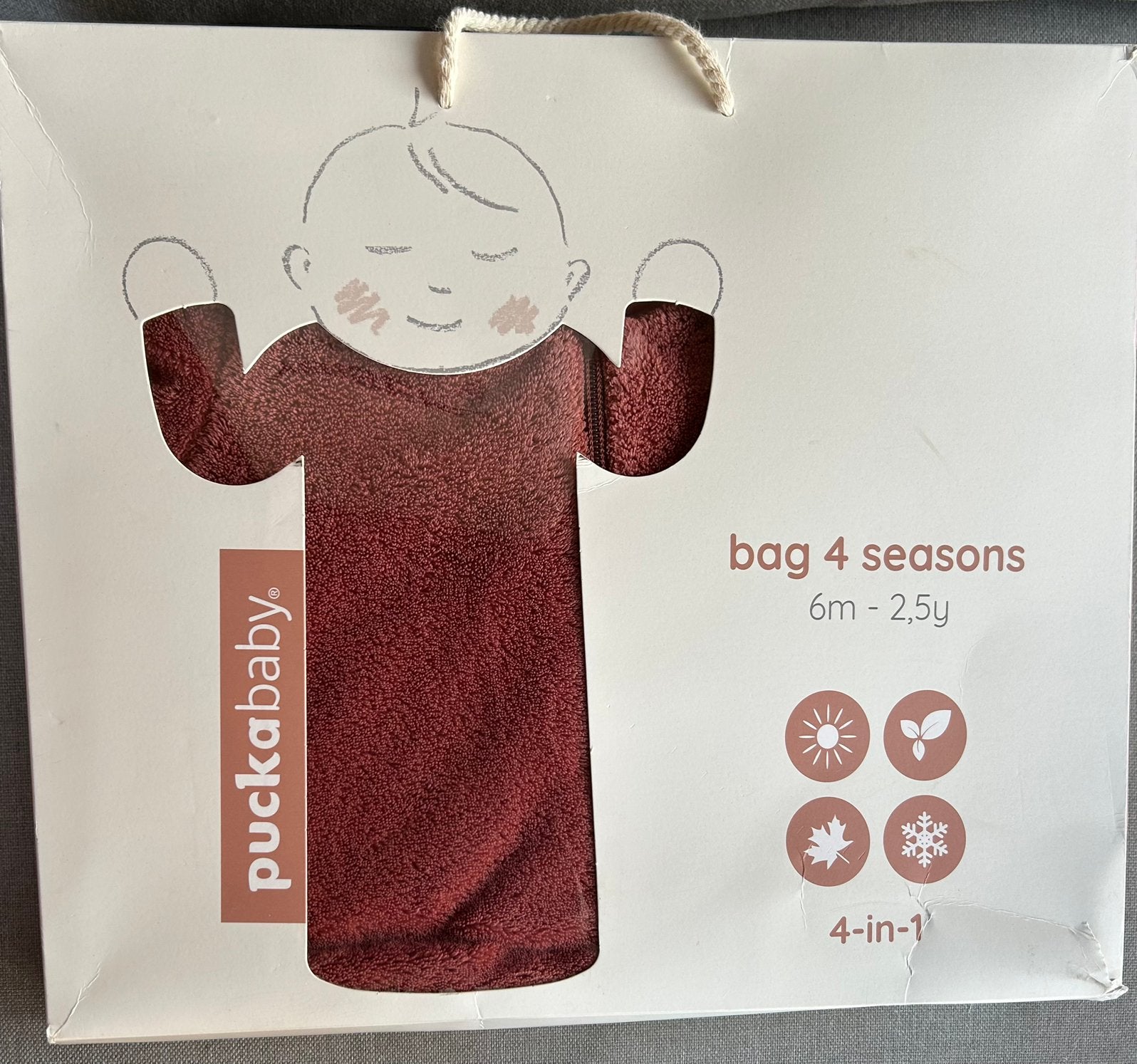 Puckababy 4 seizoenen slaapzak - Earth 4 seasons 6m-2,5y, Ophalen of Verzenden, Zo goed als nieuw, 100 cm of meer, Slaapzak