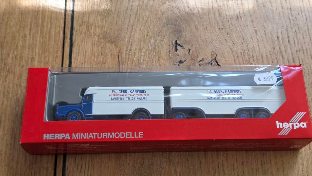 Herpa 1:87 Büssing 8000 modelvrachtwagen Kamphuis Transport, Verzenden, Zo goed als nieuw, Bus of Vrachtwagen, Herpa