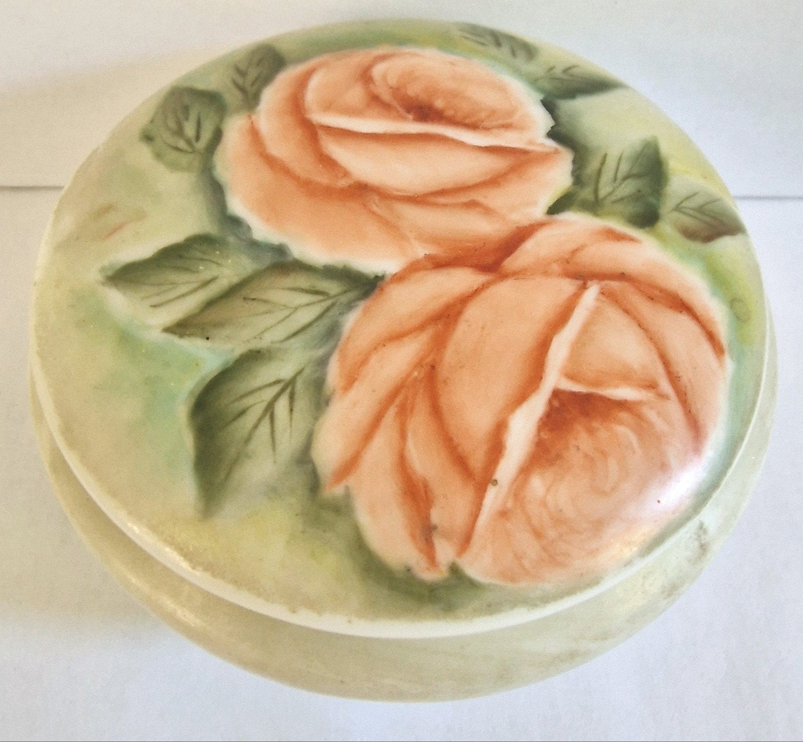Antiek Bavaria Porseleinen Doosje met Rozen Decoratie, Ophalen of Verzenden