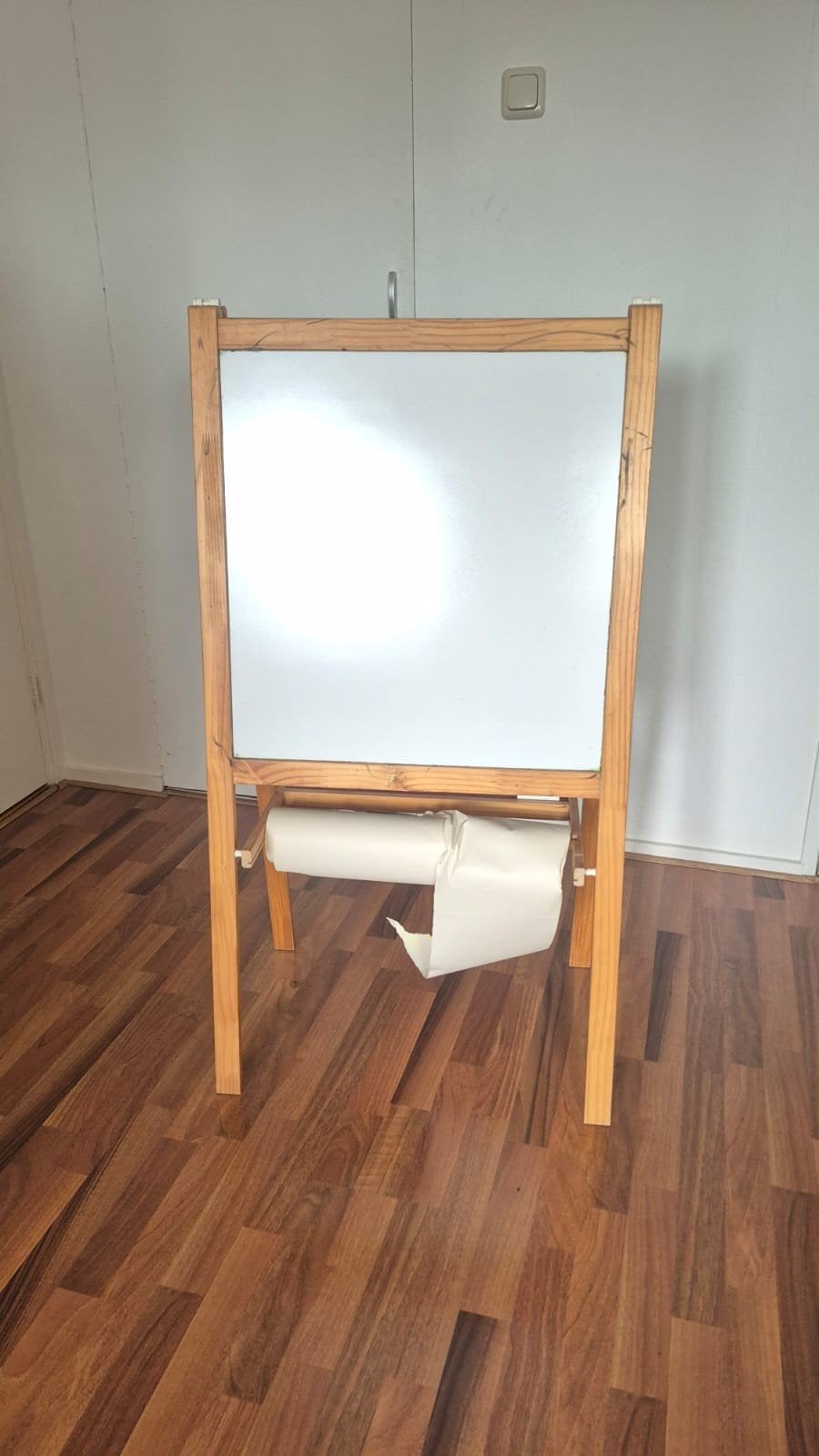 Opklapbaar schoolbord (krijt en papier) + whiteboard, Ophalen, Gebruikt, Krijtbord
