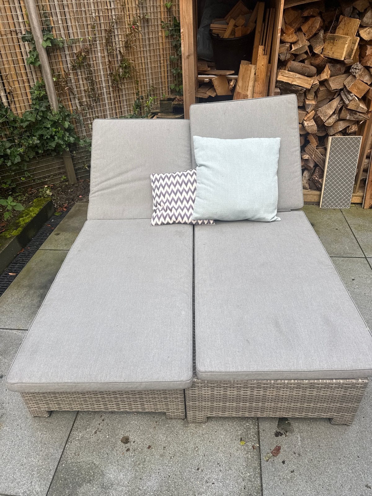 4 Gebruikte ligbedden (200x70cm) - samen EUR 50, Ophalen, Gebruikt, Wicker, Verstelbaar