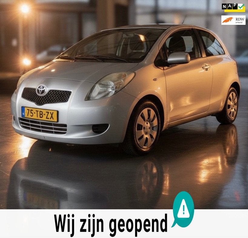 Toyota Yaris 1.3 VVTi Sol MMT-automaat-airco-elek ramen, Auto's, 750 kg, 4 cilinders, Origineel Nederlands, Bedrijf