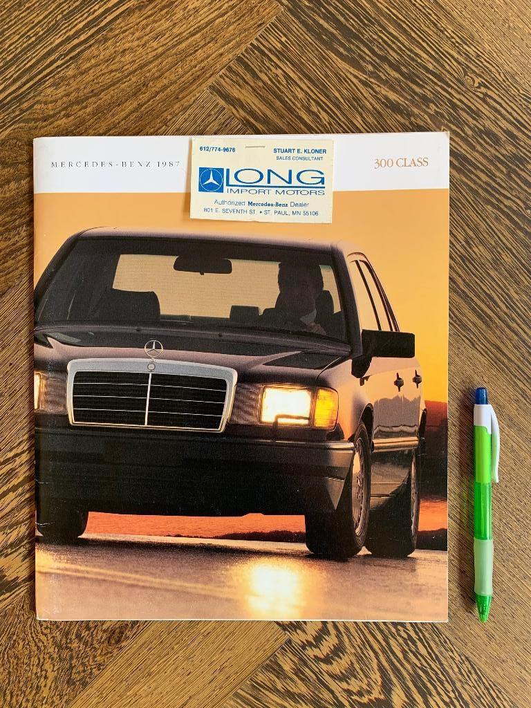 Amerikaanse brochure Mercedes-Benz 300 class 1987 W124 USA, Nieuw, Mercedes-Benz, Mercedes, Ophalen of Verzenden