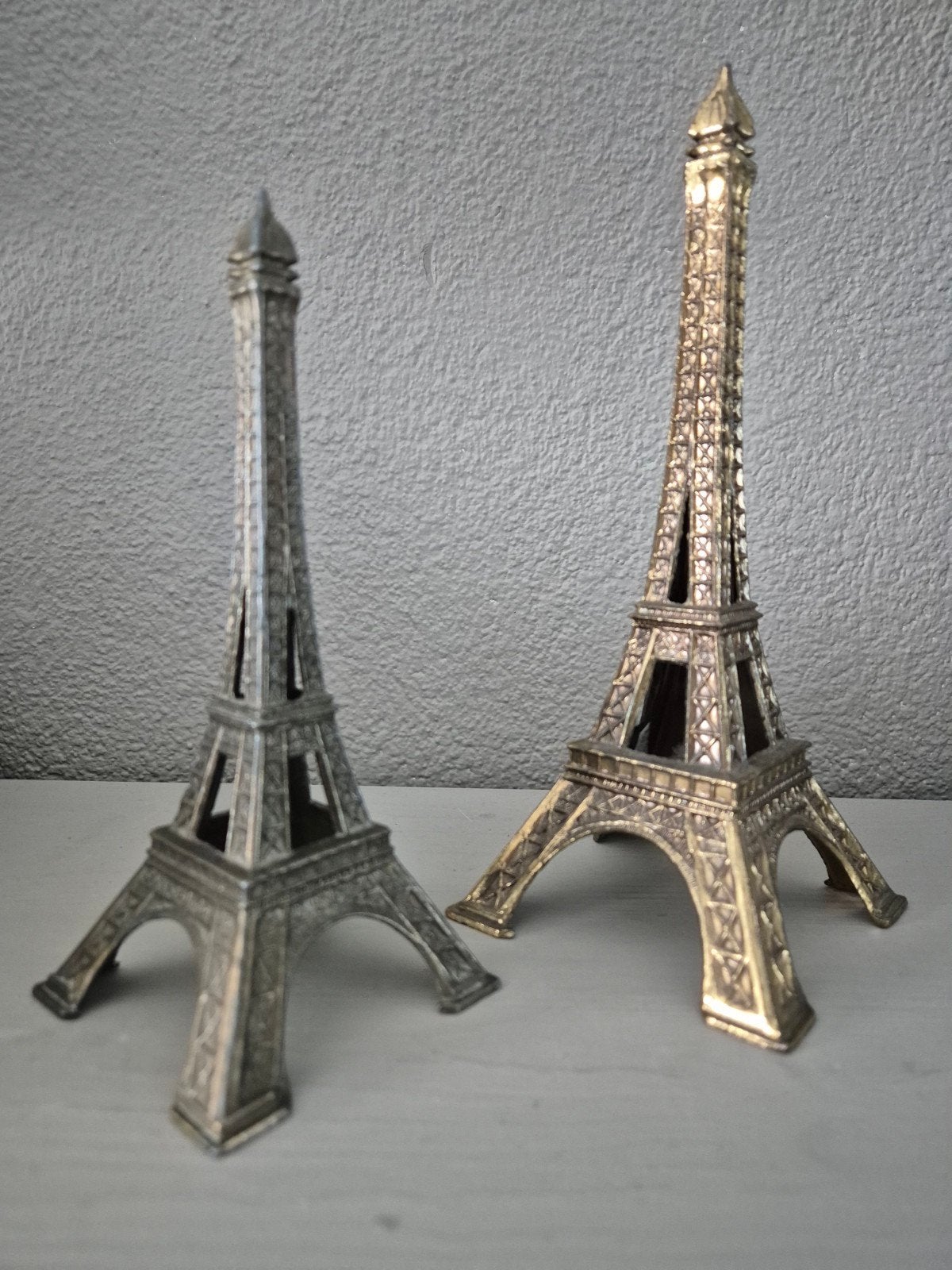 Eiffeltoren Paris in Messing/Koper, vintage, Vintage, Gebruikt, Ophalen of Verzenden, Goud