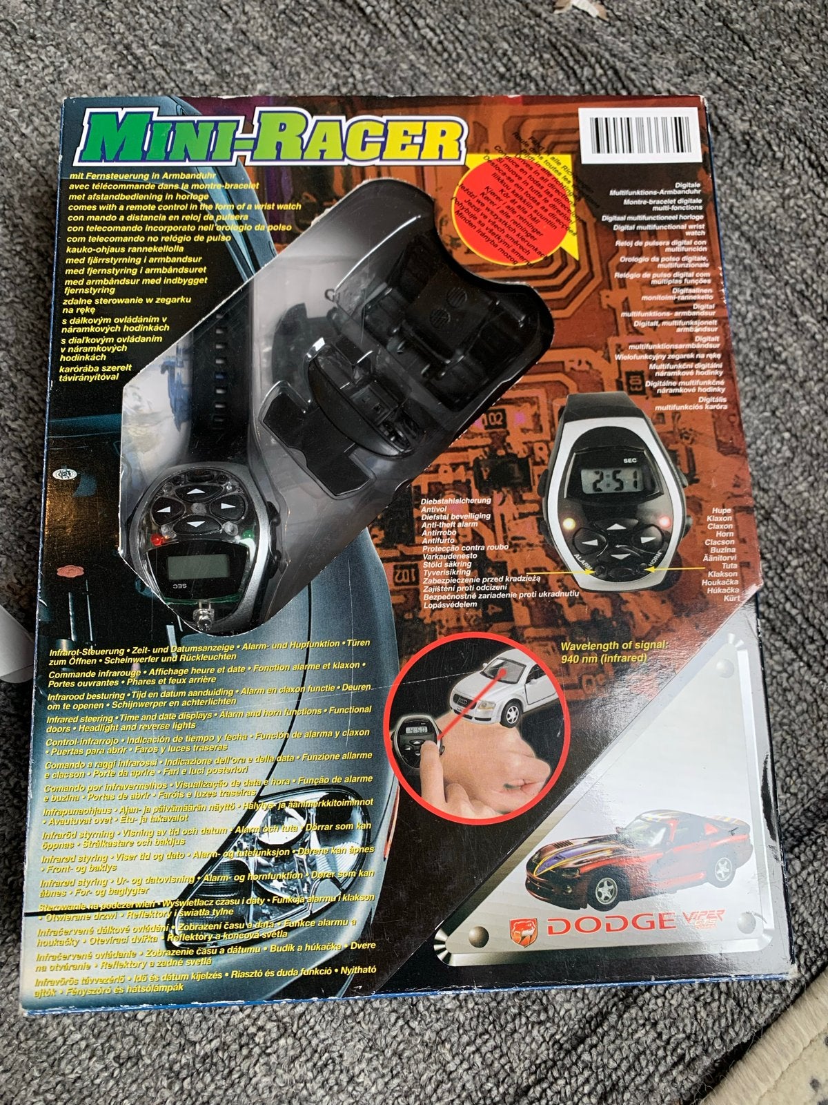 Mini Racer RC Auto met Horloge Afstandsbediening, Hobby en Vrije tijd, Nieuw, Auto onroad, RTR (Ready to Run), Overige schalen