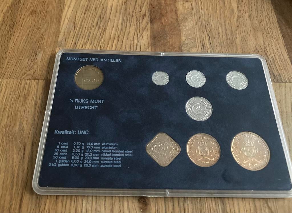 FDC set Nederlandse antillen 1990 muntset, Ophalen of Verzenden, Koningin Beatrix, Overige waardes, Setje