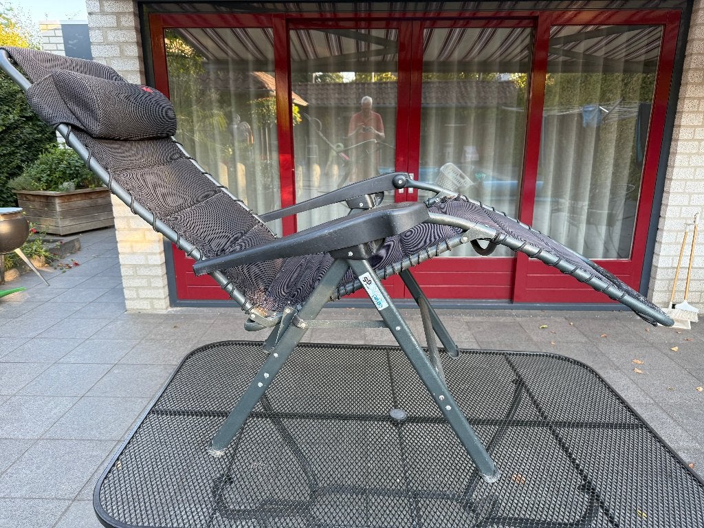 Crespo AP432 Air-Select relaxstoel - zwart, Ophalen, Gebruikt, 100 tot 125 cm, Modern, Camping, Outdoor