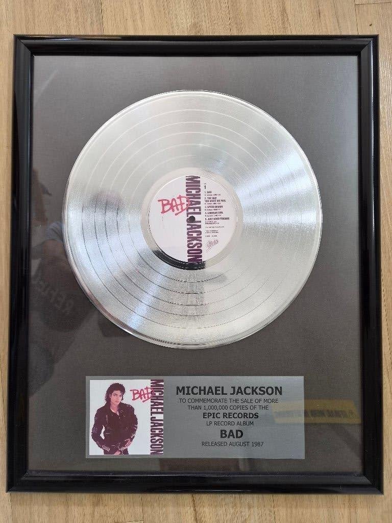 Platinum plaat "Bad" van Michael Jackson, Ophalen of Verzenden, Nieuw, Cd of Plaat