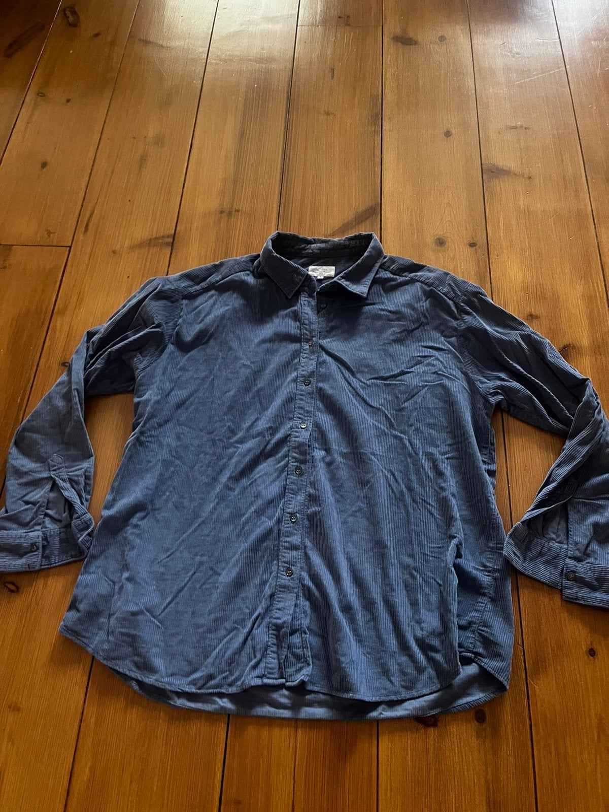 Leuke lavendelblauwe ribcord blouse Hartford, L, Verzenden, Zo goed als nieuw, Maat 42/44 (L), Blauw
