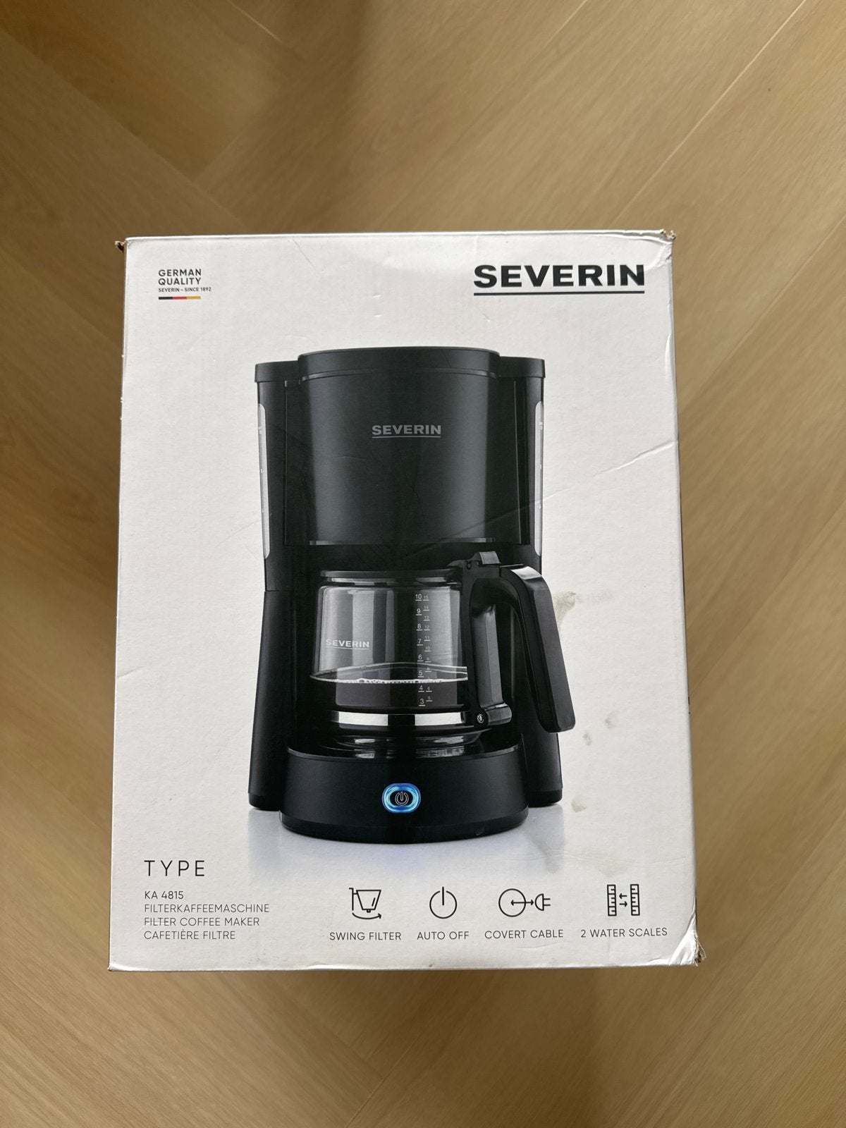 Severin Filterkoffiezetapparaat KA 4815 - Zo goed als nieuw, 10 kopjes of meer, Koffiemachine, Gemalen koffie, Ophalen of Verzenden