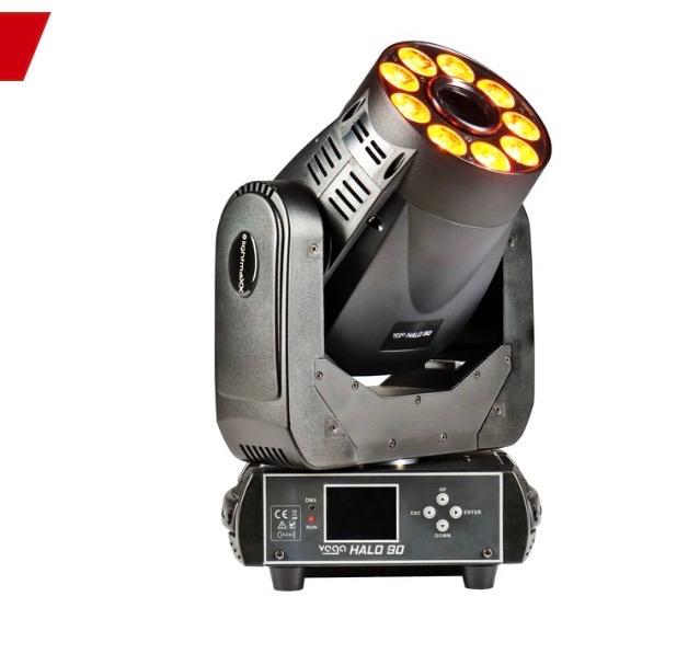 2x Lightmaxx Vega Halo Spot 90 met case, Ophalen, Gebruikt, Licht
