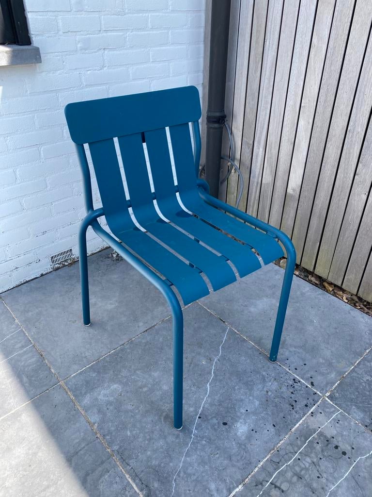 Fermob stoel stripe 2stuks, Ophalen, Zo goed als nieuw, Aluminium, Stapelbaar