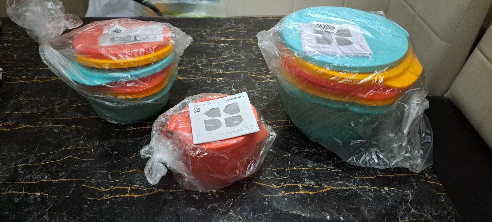 Nieuwe Tupperware Crystal Wave Set - Magnetronbestendig, Overige kleuren, Luchtdicht, Nieuw, Ophalen of Verzenden