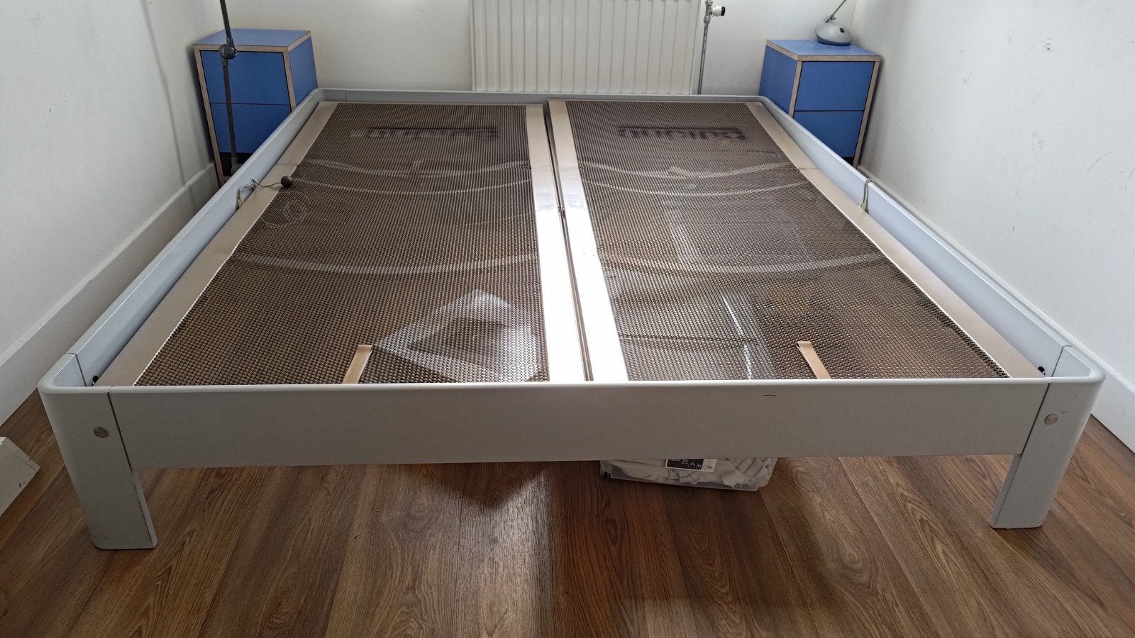 Auping Auronde bed 180x210 cm - Lichtgrijs, Huis en Inrichting, Ophalen, Gebruikt, 210 cm, Tweepersoons