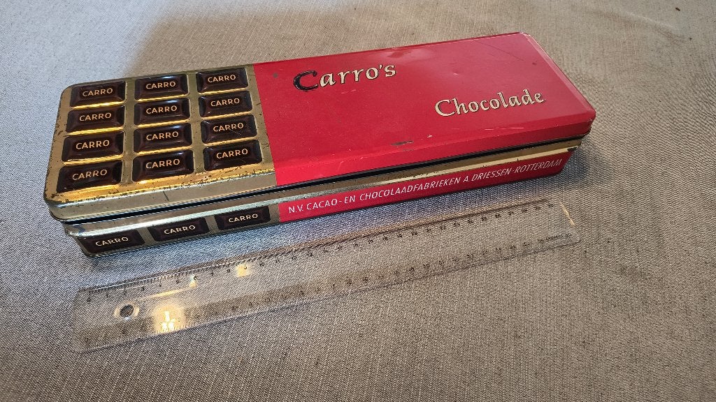 Vintage blik Cacao- en chocoladefabriek Driessen, Verzamelen, Ophalen of Verzenden, Gebruikt, Overige, Overige merken