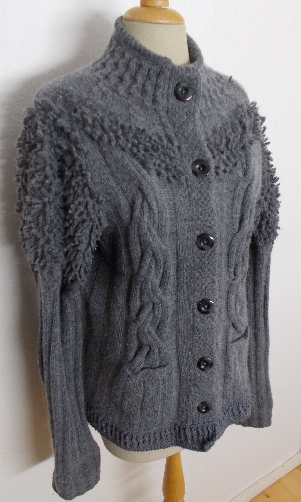 Apart grijs wol/angora kabel vest! 42, Kleding | Dames, Truien en Vesten, Verzenden, Zo goed als nieuw, Maat 42/44 (L), Grijs