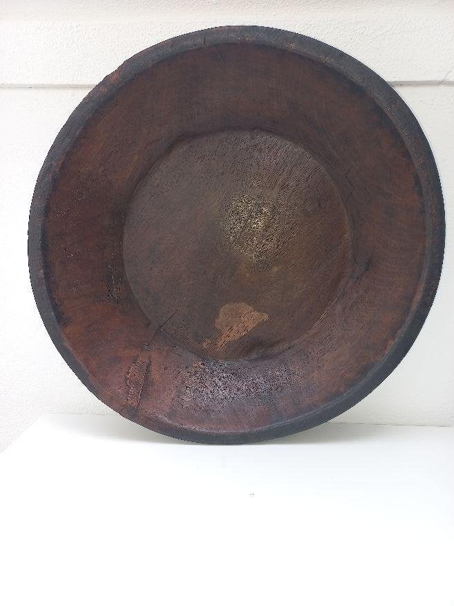 Unieke houten fruitschaal 45 cm doorsnee, Antiek en Kunst, Ophalen of Verzenden