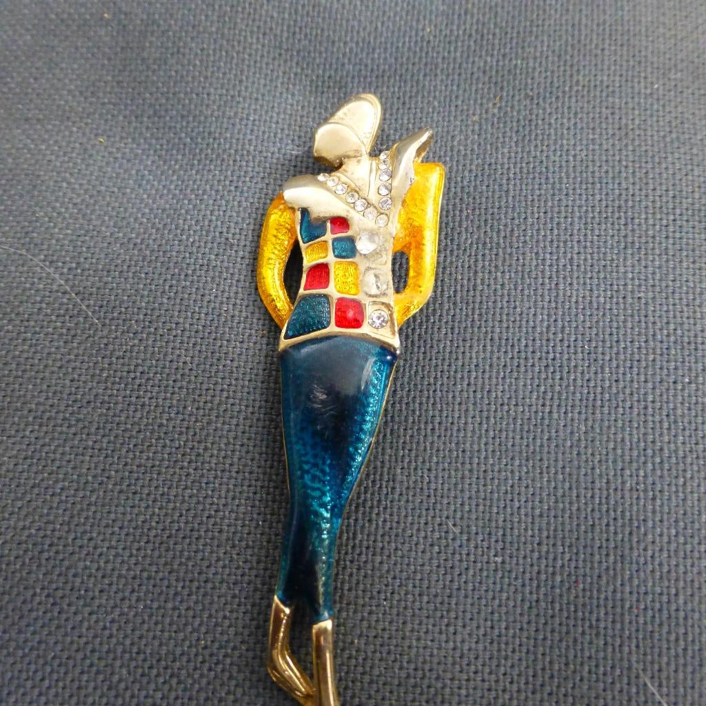 Broche van een dame, Sieraden, Tassen en Uiterlijk, Broches, Brons, Gebruikt, Overige kleuren, Ophalen of Verzenden