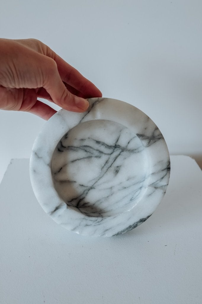 Vintage marmeren catchall schaaltje, Overige materialen, -, -, Rond
