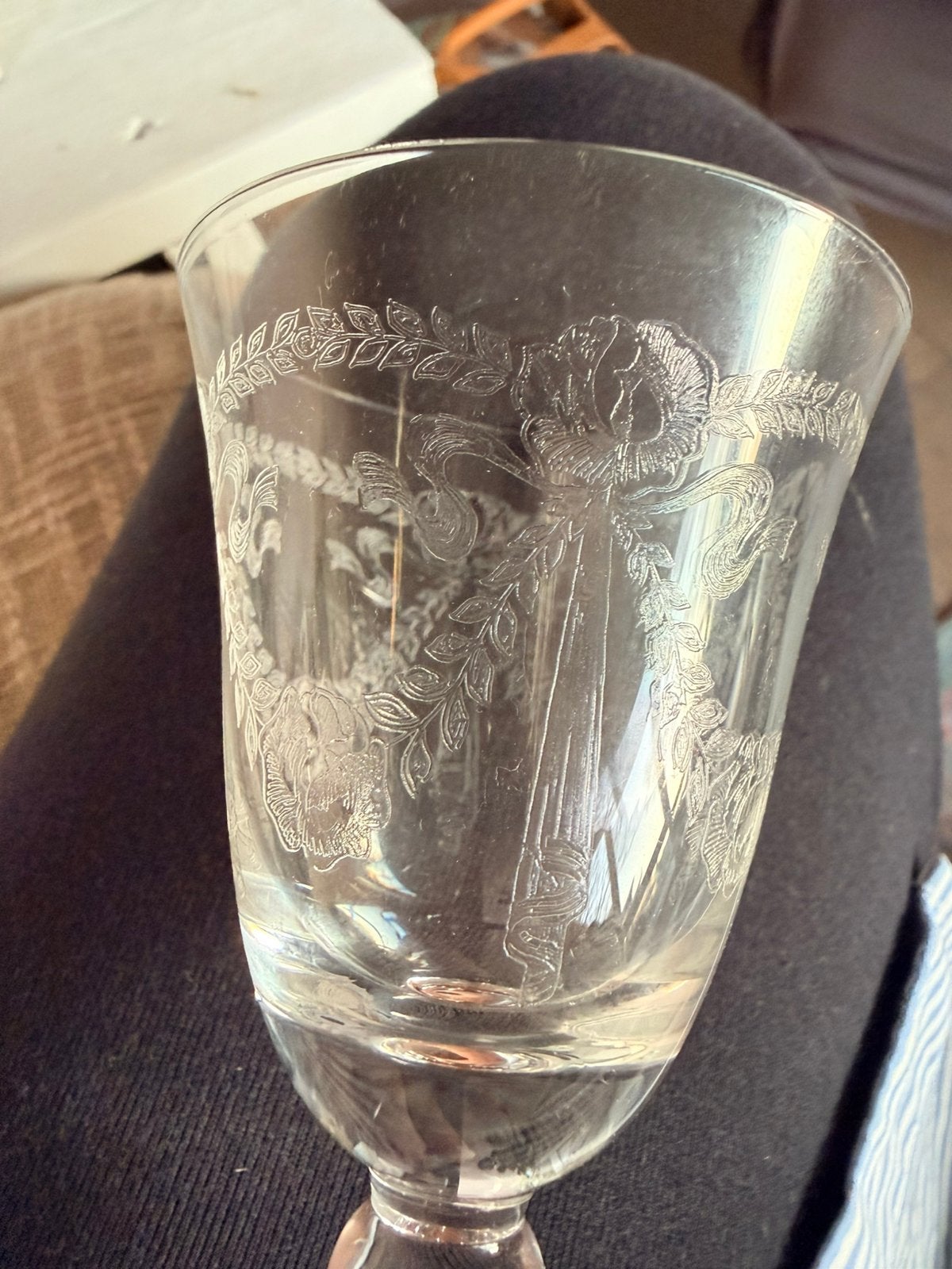 Antieke gegeaveerde likeur glaasjes loodkristal 6stks, Ophalen
