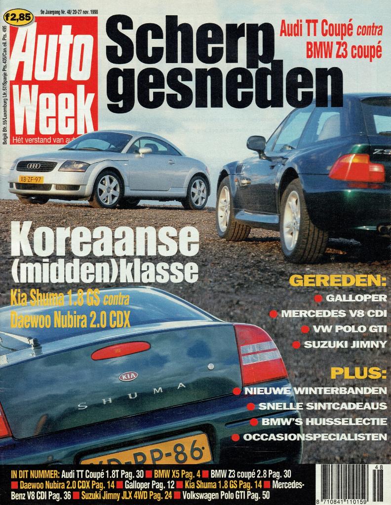 Autoweek 1998 nr. 48 (o.a. Audi TT & BMW Z3 Coupé), Auto diversen, Handleidingen en Instructieboekjes, Verzenden