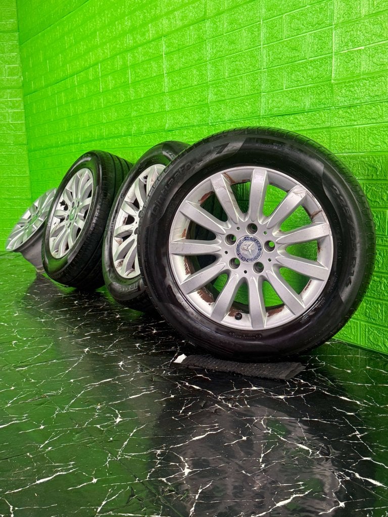 Originele Mercedes E-Klasse velgen 16" 5x112 zomerset W211, Niet ingevuld, Gebruikt, 16 inch, Banden en Velgen