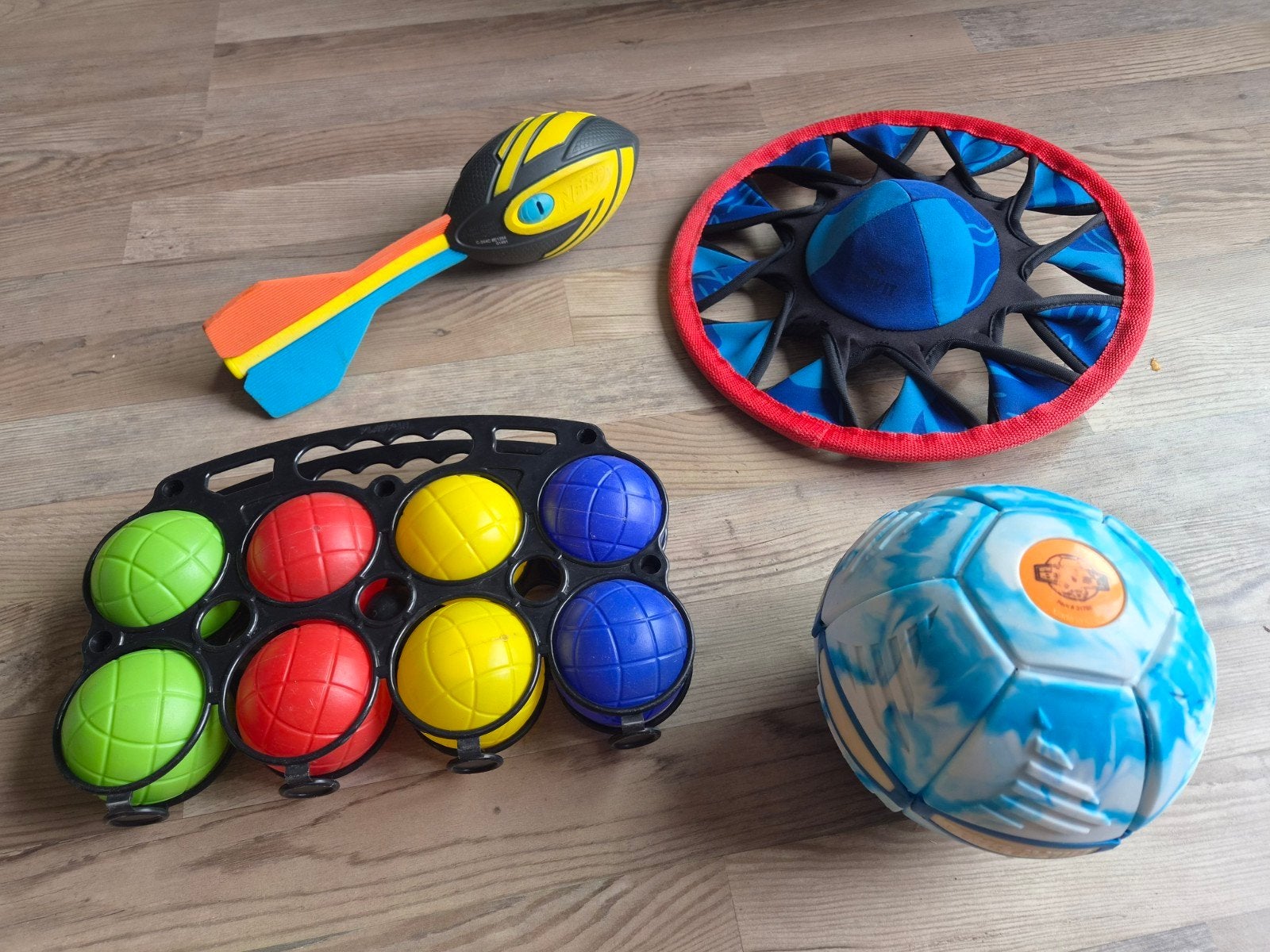 Speelgoed frisbee Jeu de boulles nerf, Ophalen of Verzenden, Gebruikt