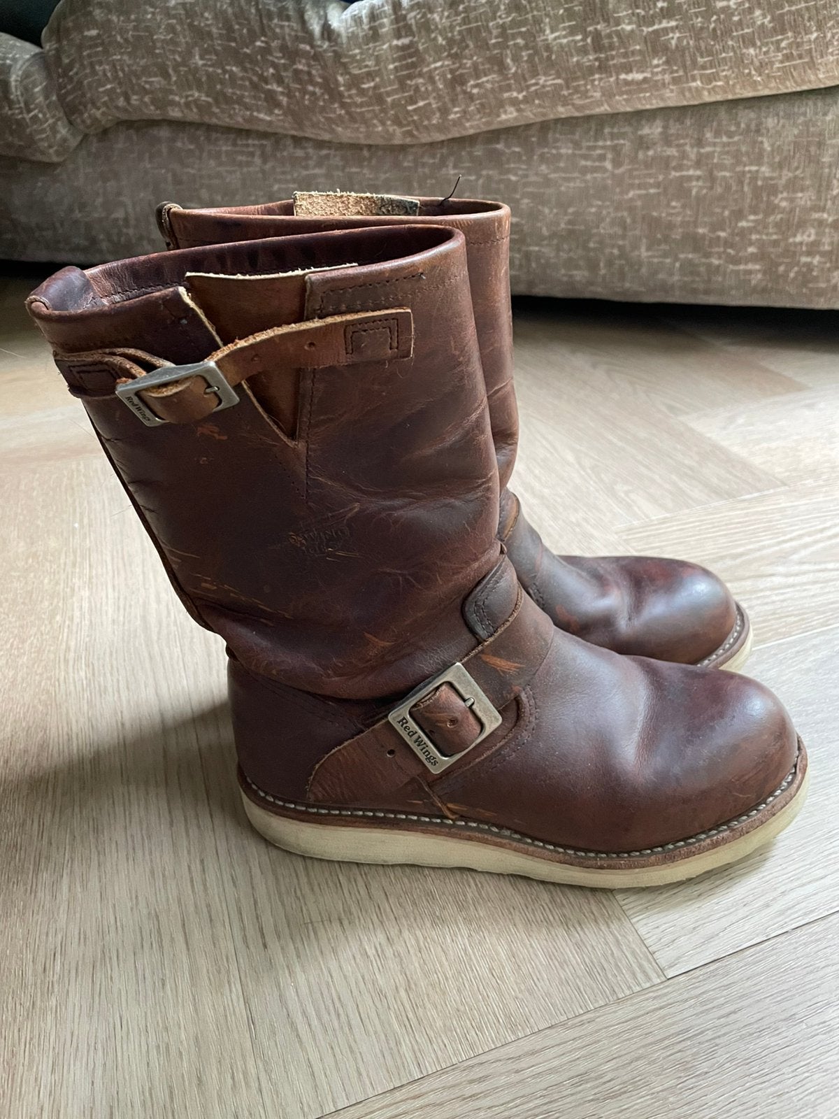 Red Wing bikerboots bruin leer maat 36, Hoge laarzen, Bruin, Ophalen of Verzenden, Zo goed als nieuw
