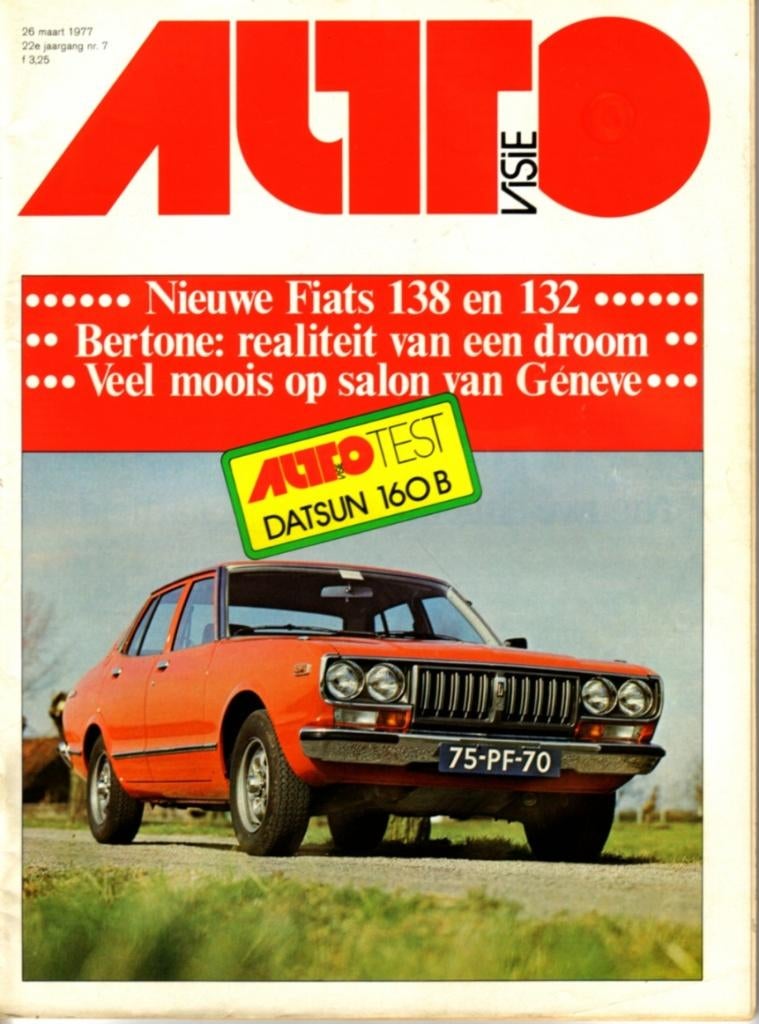 Autovisie test Datsun 160 B Maart 1977, Ophalen of Verzenden, Gelezen, Overige merken