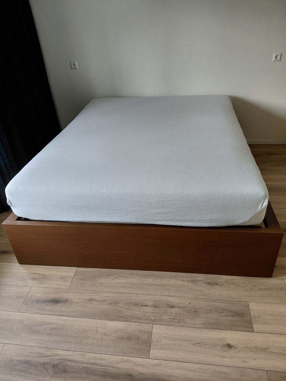 Ikea Malm bed 160x200 met lattenbodem, 4 bedlades en matras, Ophalen, Bruin, Tweepersoons, Zo goed als nieuw