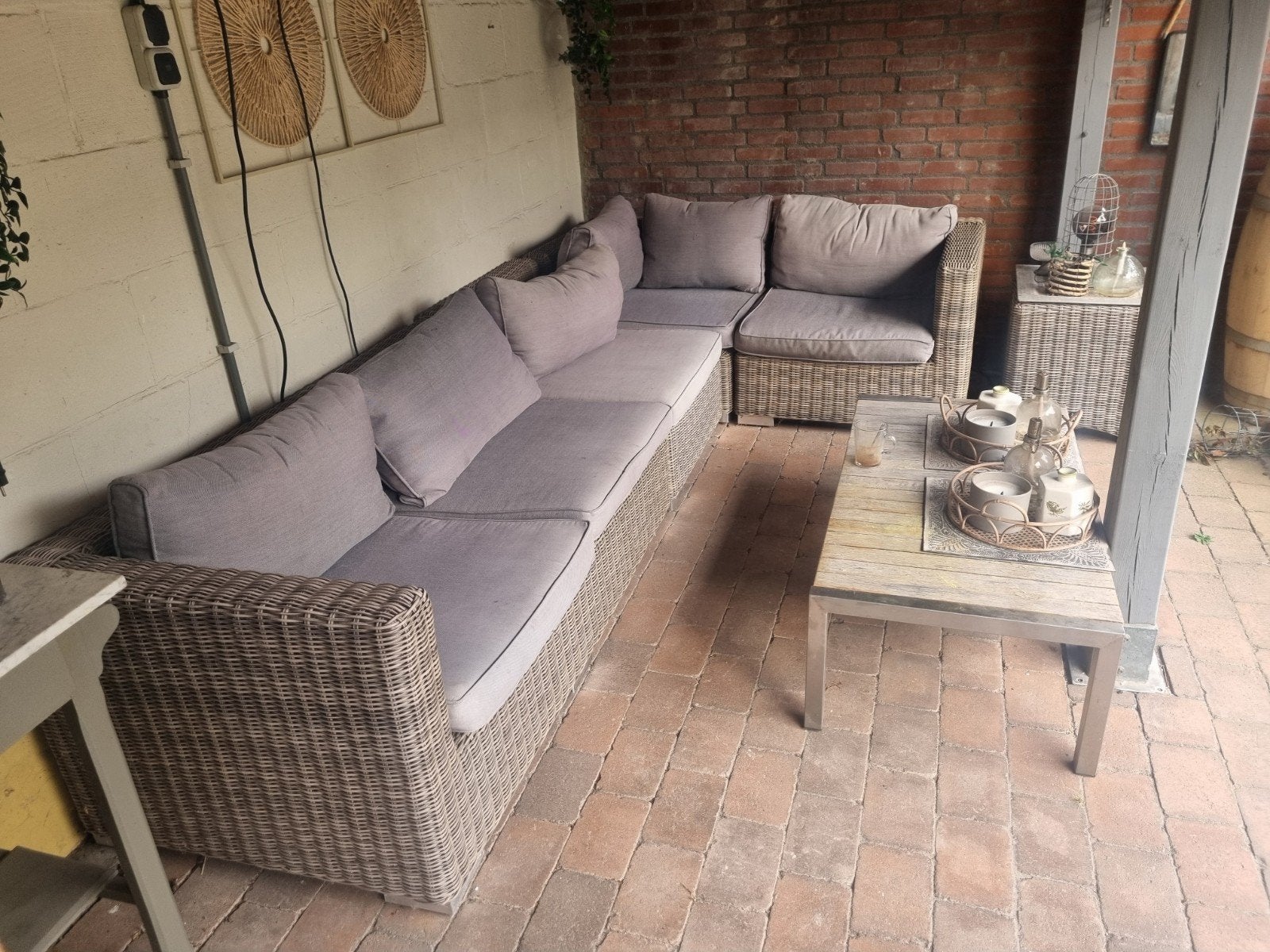 Gratis loungeset met kussens, Ophalen, Gebruikt, Meer dan 8 zitplaatsen, Loungeset