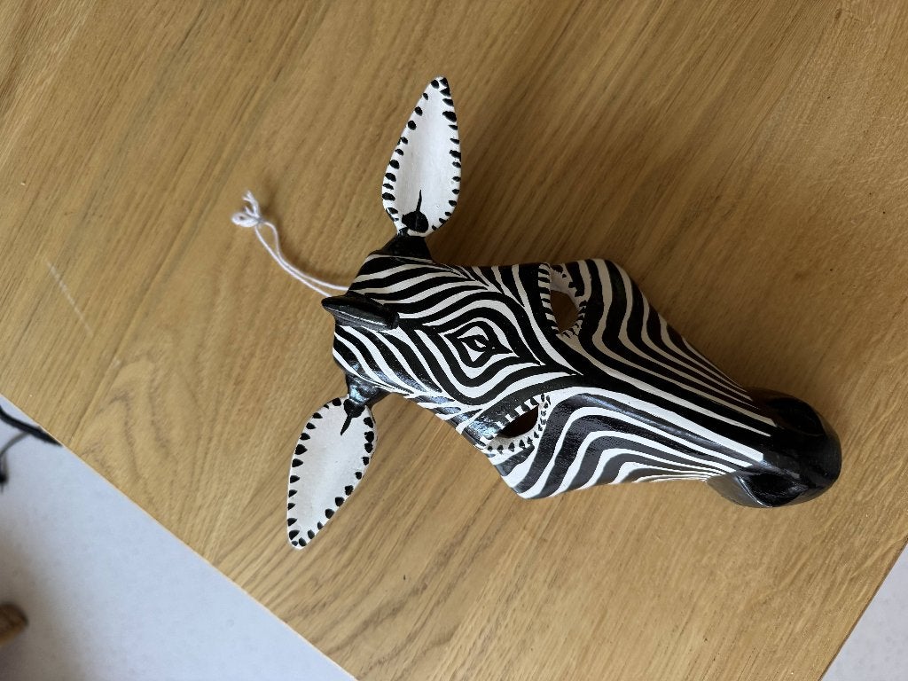 Wanddecoratie zebra, Ophalen of Verzenden, Zo goed als nieuw, Decoratieobject