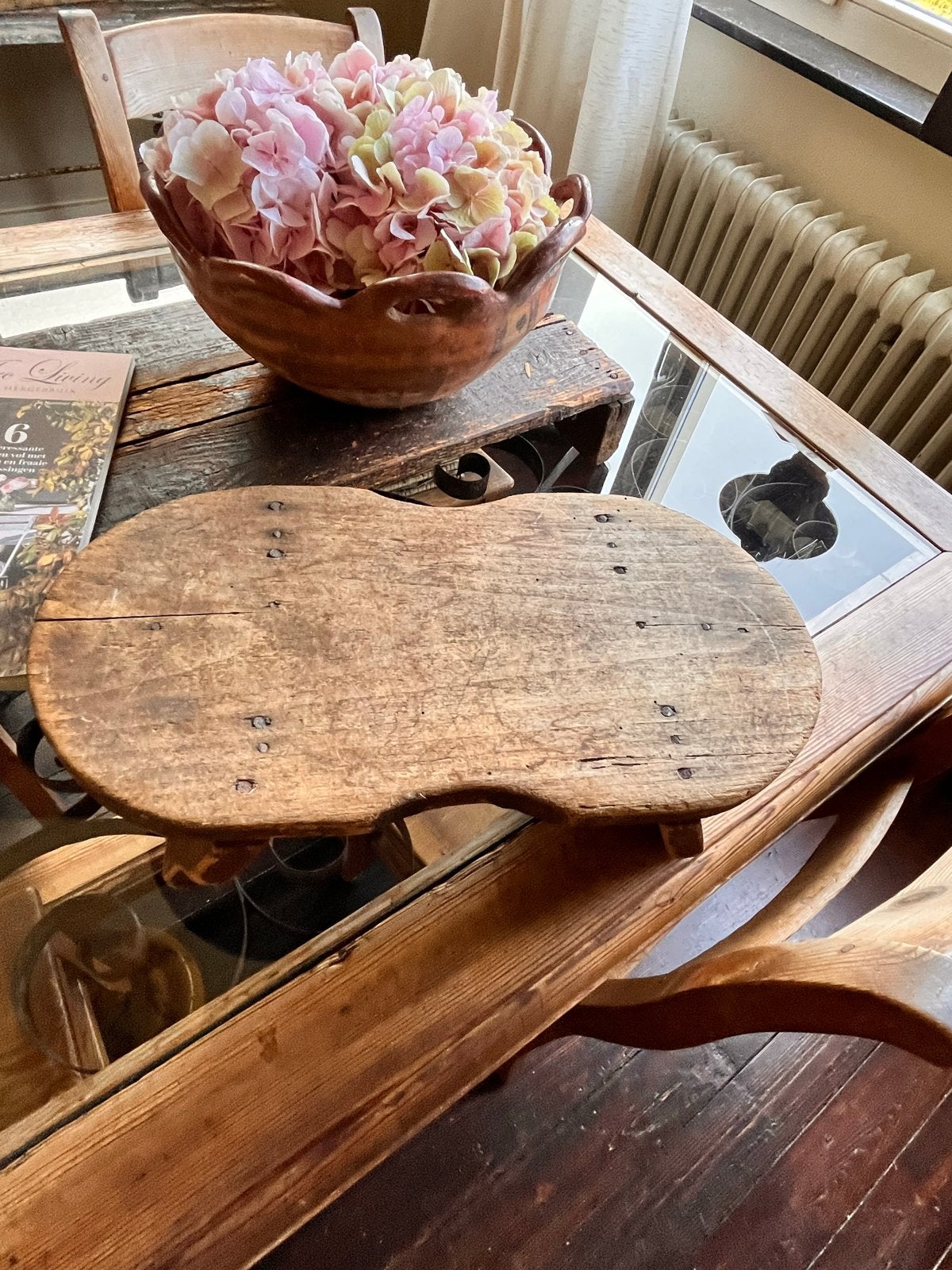 Antieke houten vensterbankje - Uniek decoratief stuk, Antiek en Kunst, Ophalen of Verzenden