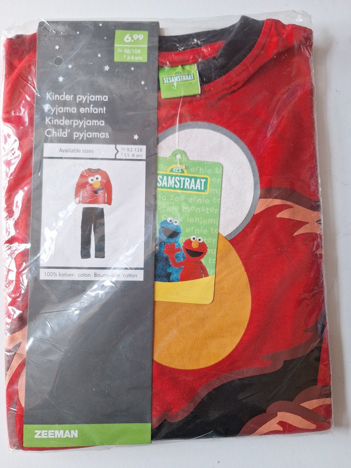 Nieuw! Elmo pyama mt 98/104, Nieuw, Ophalen of Verzenden, Jongen, Nacht- of Onderkleding