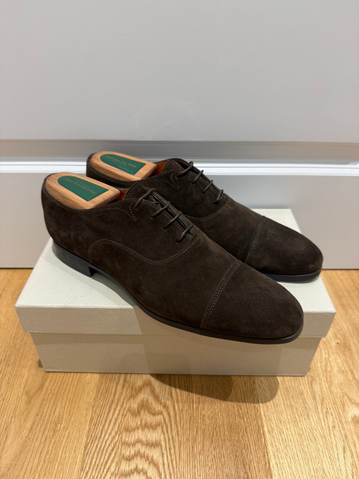 NIEUW Santoni Oxford Shoes | UK 7.5 | (175), Bruin, Verzenden, Zo goed als nieuw, Veterschoenen